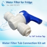 TPLV350KPA ¼ + Water Line Hose Kit 1/4 inch + Compatible Water Filter Set