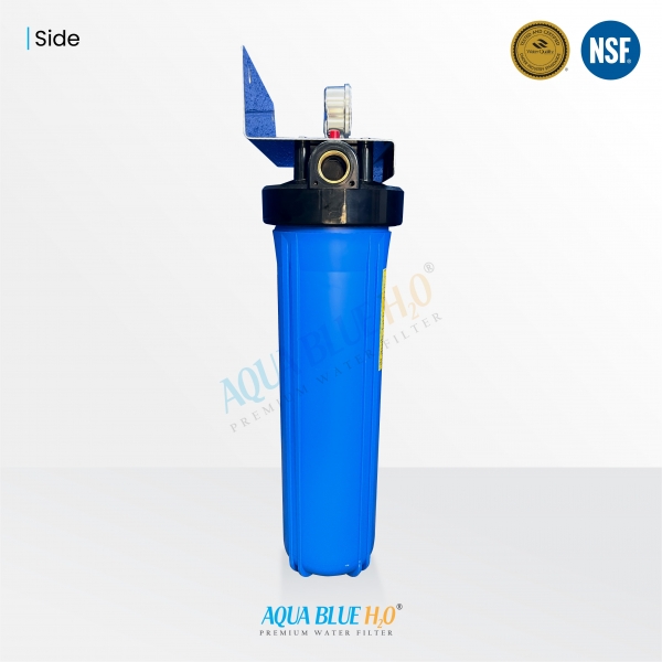 SimPure 2-Pack 20" X 4.5" Big Blue Whole House Water Filter Housings - 1" NPT Ports