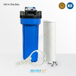 10" Big Blue Housing w/Press Relief Button 5 Micron Carbon Block Filter