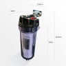 Whole house water filter system with transparent bottle including filter standard fitting