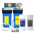 10" x 4.5" Twin Big Blue Whole House Water Filter System 2 stages