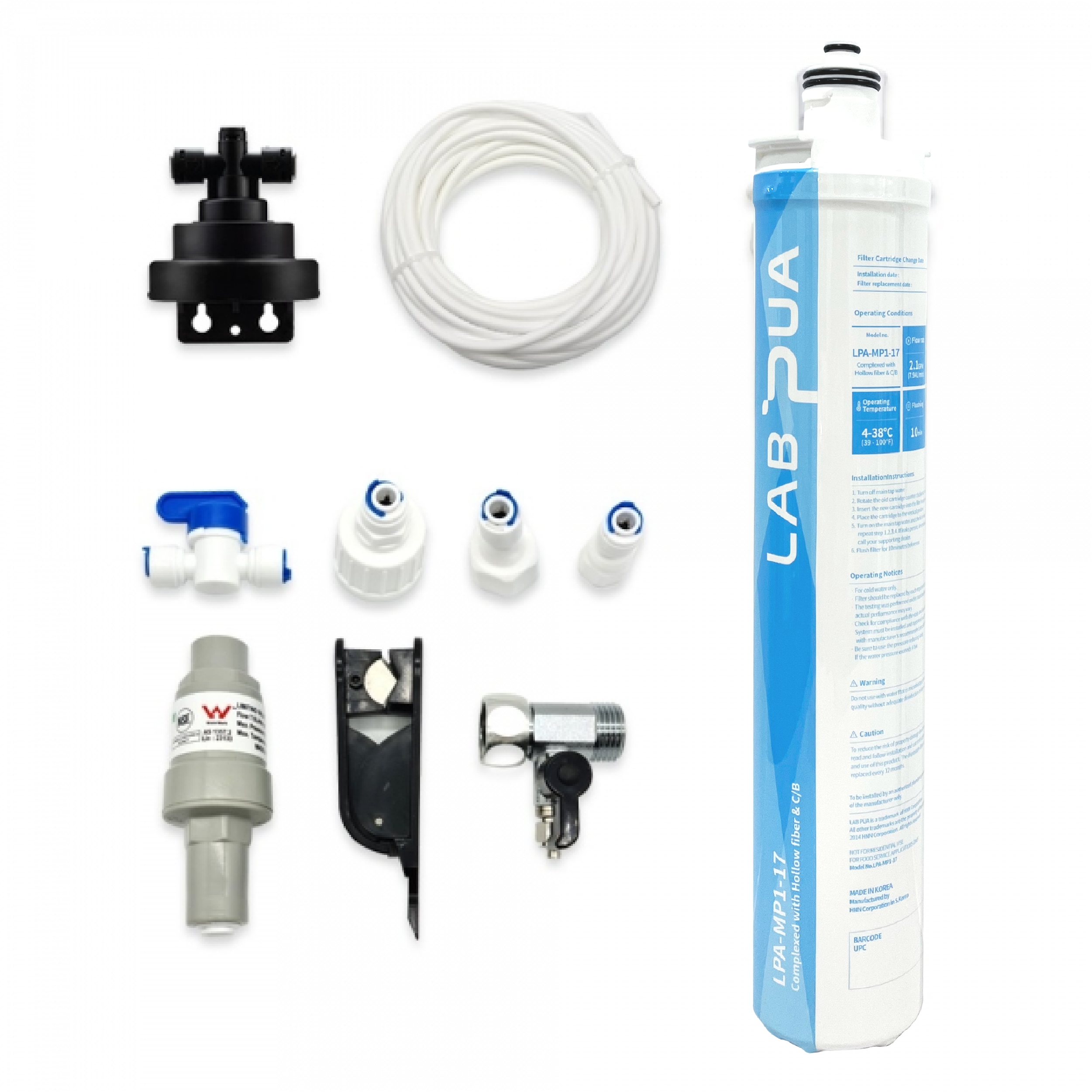 Lab Pua LPA-MP1-17 0.1 Micron Quick Twist Filter residential 1/4" connection Upgrade Kit