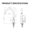 Lab Pua Residential Water Filter Kit LPA-MP1-10 10" with Mondella Resonance 35mm Chrome Side Pin Lever Sink Mixer