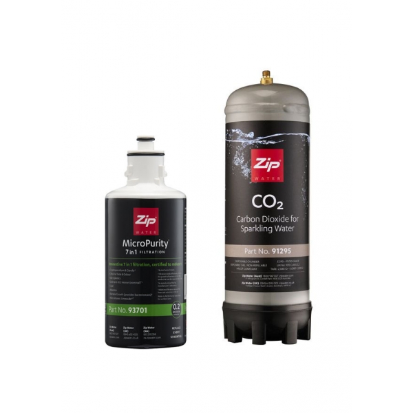 Zip Genuine MicroPurity 93701 Residential Hydrotap Water Filter with Zip 91295 Sparkling Replacement Cartridge