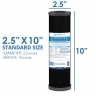 Puretec MC051 Moulded Carbon Water Filter Cartridge 2.5 x 10 inch 10 Micron