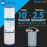 10" Clear Big Blue Housing w/ Presser Relief Button, Polyspun Sediment Water Filter