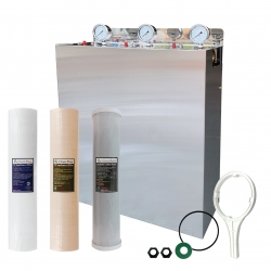 BACK ORDER- Wholehouse water system High Performance Triple Stage with Stainless Steel cover Watermarked