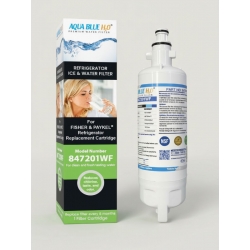 Aqua Blue H2O 847201-WF Fridge Water Filter – Compatible Replacement for Fisher & Paykel 847201 RF523GDUX Refrigerator