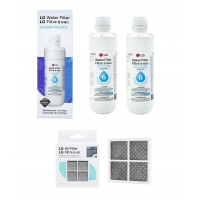 2x LG LT1000P MDJ64844601 ADQ74793501 water filter with LG fridge air filter LT120F ADQ73334008