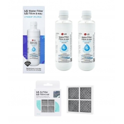 2x LG LT1000P MDJ64844601 ADQ74793501 water filter with LG fridge air filter LT120F ADQ73334008