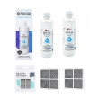 2x LG LT1000P MDJ64844601 ADQ74793501 water filter with 2x LG fridge air filter LT120F ADQ73334008