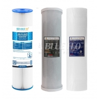 20"X4.5" Replacement Cartridge Pack - PP Sediment supported with NANO-ZINC, Activated Carbon Block, Sediment Filter
