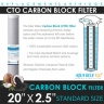 Large diameter Carbon block cartridge 20" 1 micron