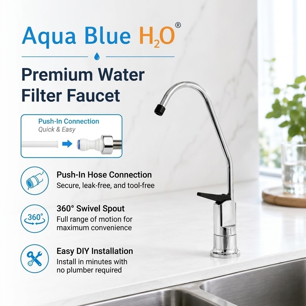 Faucet Water Filter Reverse Osmosis Faucet Tap With Black Lever