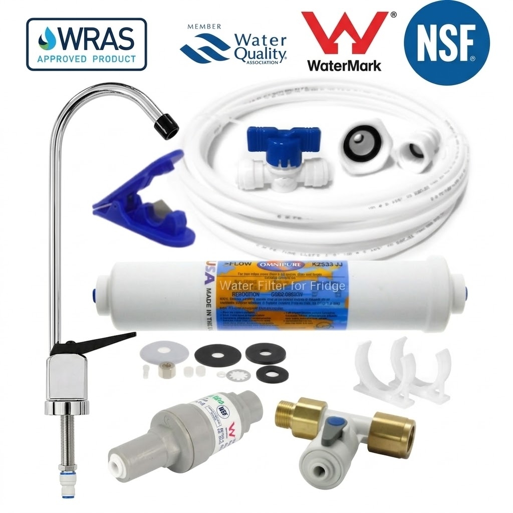 Omnipure K2540-JJ Undersink Kit Set - PLV, JG ADV10, Faucet, Hose Kit