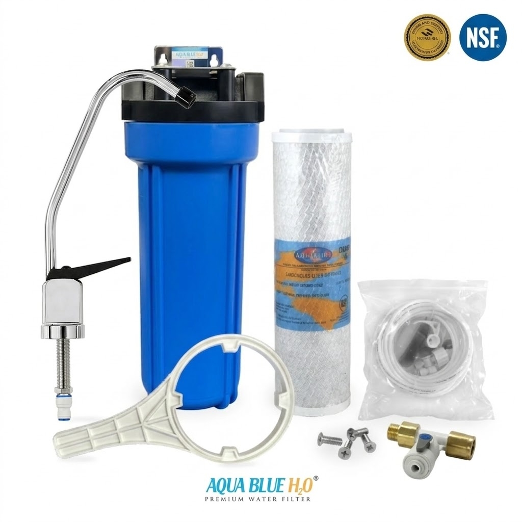 Whole House Water System with Omnipure OMB934 5 Mic, Reverse Osmosis Faucet, Connection Kit Set