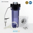 10" Clear Big Blue Filter Housing 5 Mic PP Sediment Water Filter, Reverse Osmosis Faucet, Connection Kit Set