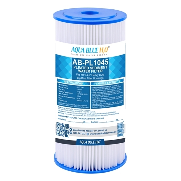Replacement Puretec PP Series PP05LD1_Polyester Pleated Sediment Cartridge, 10 inch, 5um