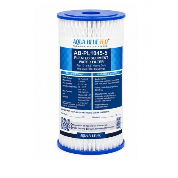 Replacement Puretec PP Series PP05LD1_Polyester Pleated Sediment Cartridge, 10 inch, 5um