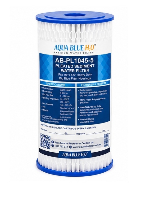 Replacement Puretec PP Series PP05LD1_Polyester Pleated Sediment Cartridge, 10 inch, 5um