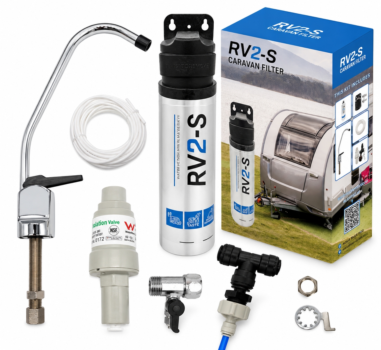 Mobile Water Filter System AB Caravan + Dedicated faucet Set
