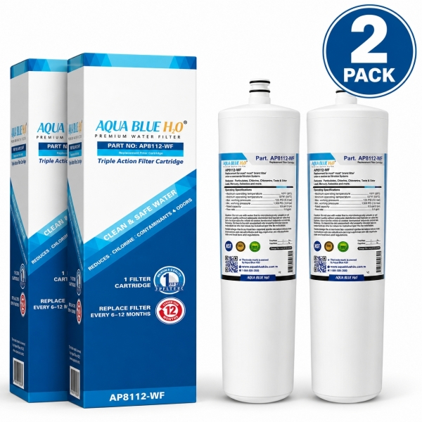 2x AP8112WF Compatible Filter for 3M Aqua-Pure AP8112 AP8000 by Aqua Blue H2O