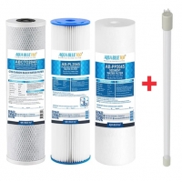 Big Blue 20" x 4.5" 3 Stage Filter Set with RL7 UV Lamp - Suits Puretec Hybrid E13 & I13