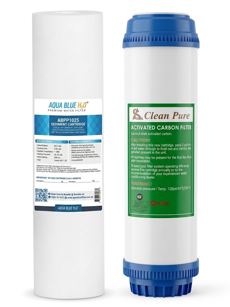 Cuno AP110 and AP117 Sediment with GAC Carbon Water Filter Replacement by Aqua Blue