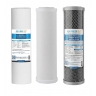 Undersink 3 Stage Water Filter Cartridges Ceramic -PP- Carbon 10"- Complete Set