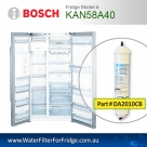 Bosch Fridge Model KAN58A40 Compatible External In-Line Water Filter Replacement (DA2010CB) by Aqua Blue H2O