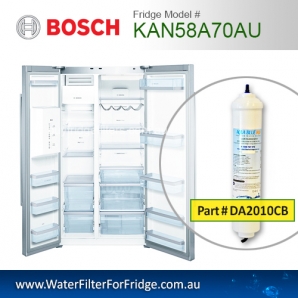Bosch Fridge Model KAN58A70AU Compatible External In-Line Water Filter Replacement (DA2010CB) by Aqua Blue H2O