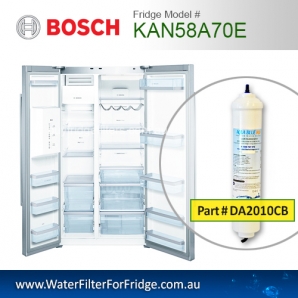 Bosch Fridge Model KAN58A70E Compatible External In-Line Water Filter Replacement (DA2010CB) by Aqua Blue H2O