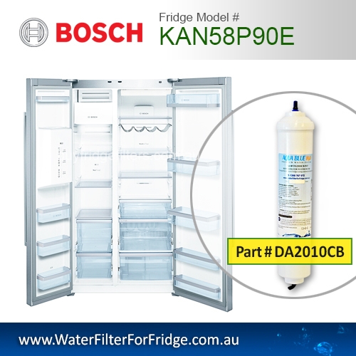 Bosch Fridge Model KAN58P90E Compatible External In-Line Water Filter Replacement (DA2010CB) by Aqua Blue H2O