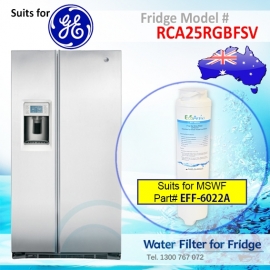 GE RCA25RGBFSV Fridge Model Aqua Blue H2O MSWF Water Filter Compatible Replacement