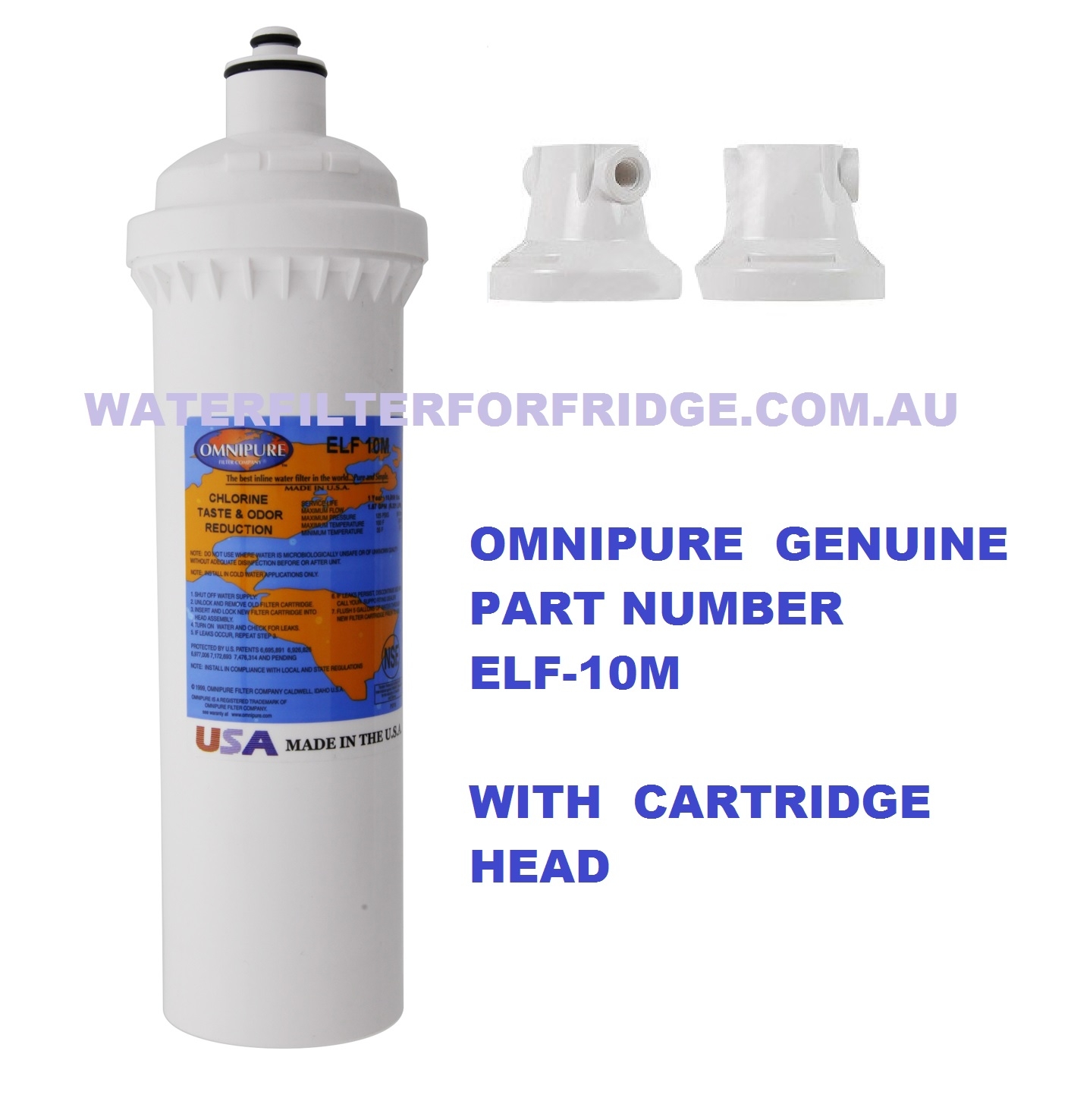 Omnipure ELF-1M ELF-Series Water Filter 1 Micron with  Header set 