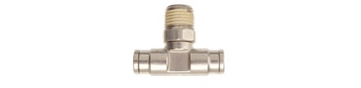 PF12 Male Branch Tee &ndash; Swivel Type - Pneufit Brass Push-In Fittings &ndash; Imperial